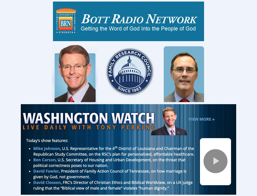 FRC's Tony Perkins and FACT President David Fowler 