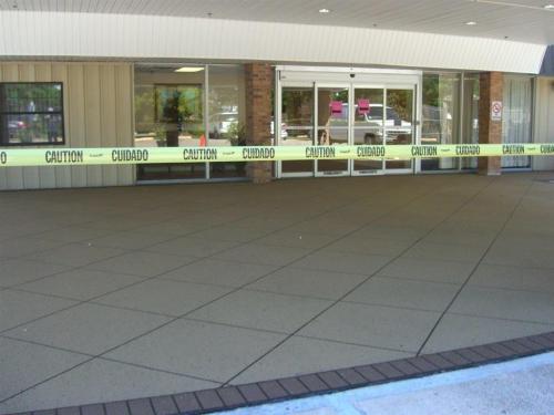 Patio overlay with diamond pattern