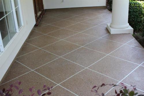 Patio overlay with diamond pattern
