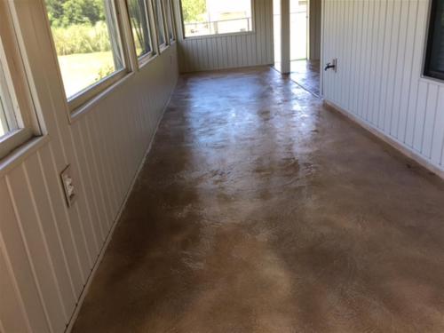 Patio with Carved Acrylistain overlay