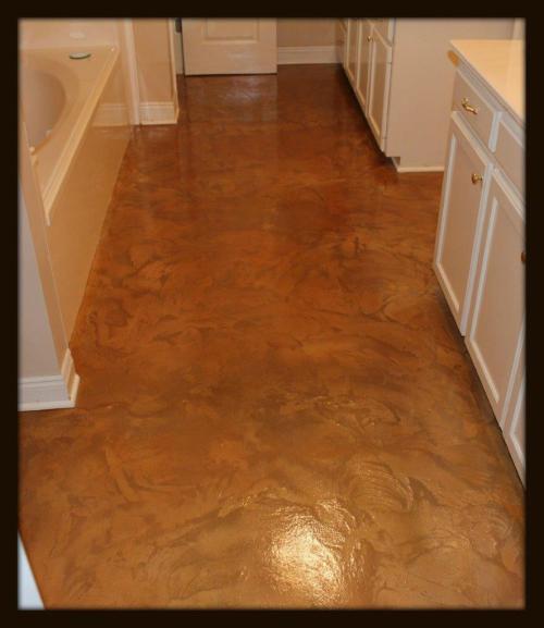 Concrete overlay for bathroom