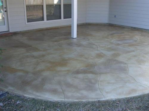 Stone pattern concrete overlay