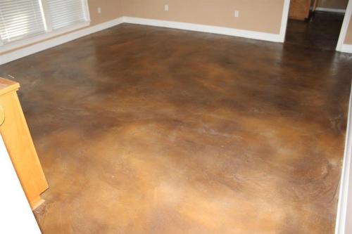 Stained concrete overlay