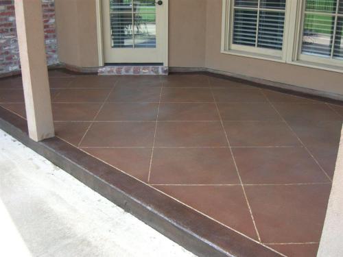 Stained and scored patio in Baton Rouge, LA