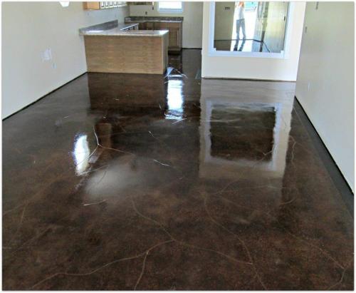 Interior Acid Stained Concrete Floor