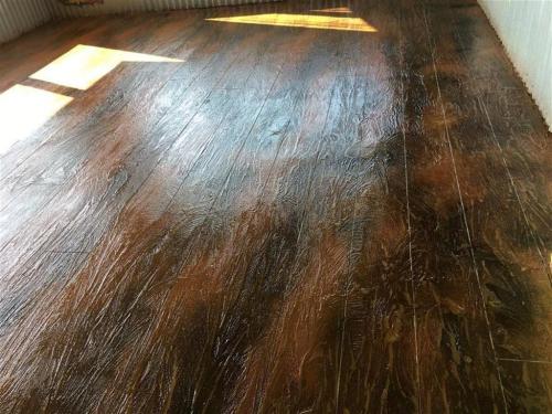 Concrete designed with Wood Look