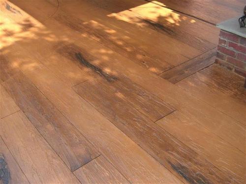 Concrete designed with Wood Look on patio