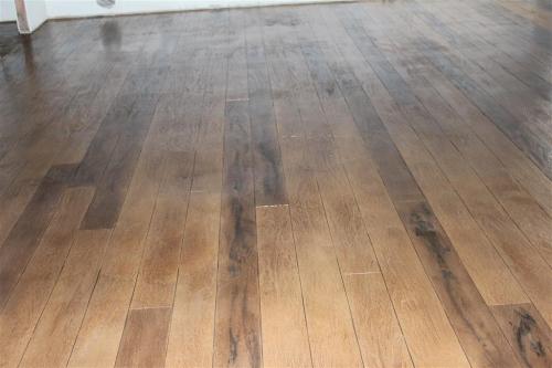 Concrete designed with Wood Look