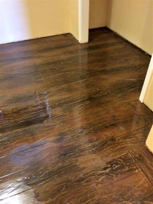 Concrete designed with Wood Look