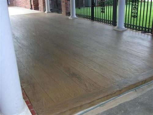 Concrete designed with Wood Look