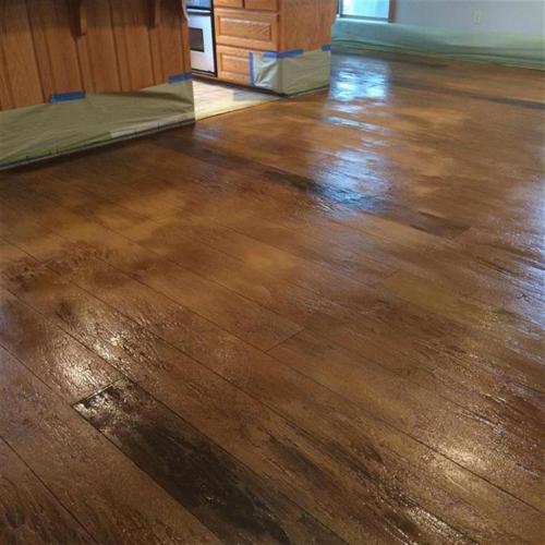 Concrete designed with Wood Look