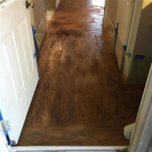 Concrete designed with Wood Look