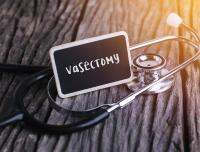 stethoscope with sign that says vasectomy