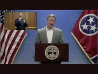 Image Source: Screen capture of video news briefing of Governor Lee from WMC Action News 5