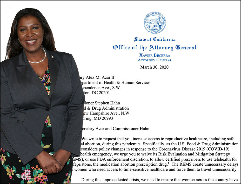 New York Attorney General Letitia James and the letter she institgated