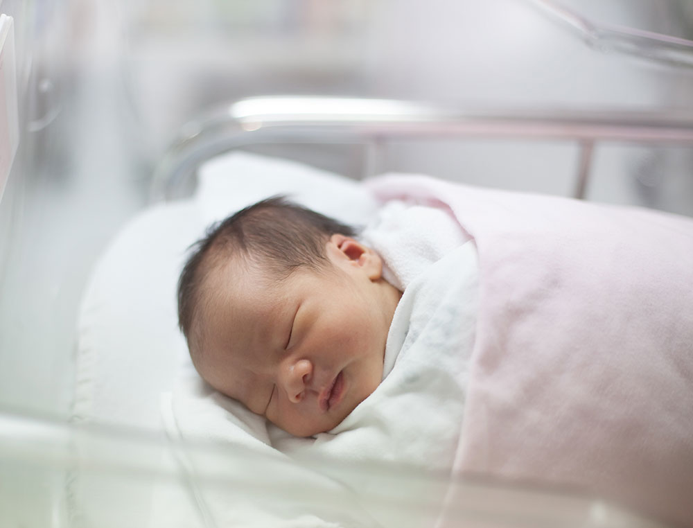 infant in the hospital