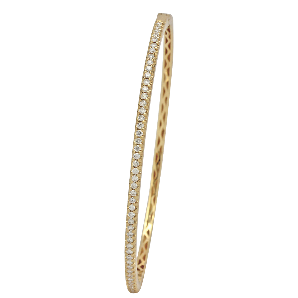 Diamond Bangle in 14K - Yellow Gold