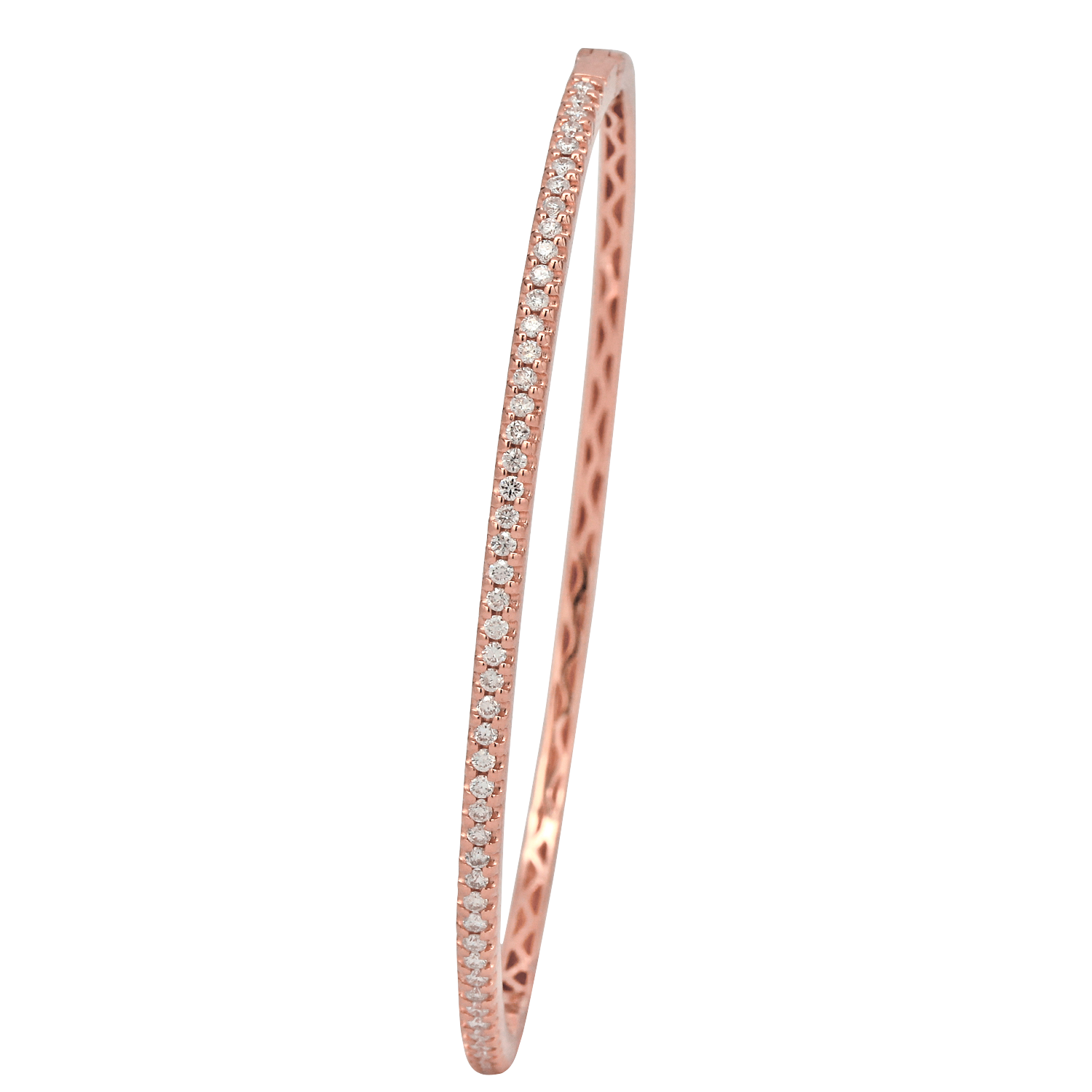 Diamond Bangle Bracelet In 14k Rose Gold Antons Fine Jewelry