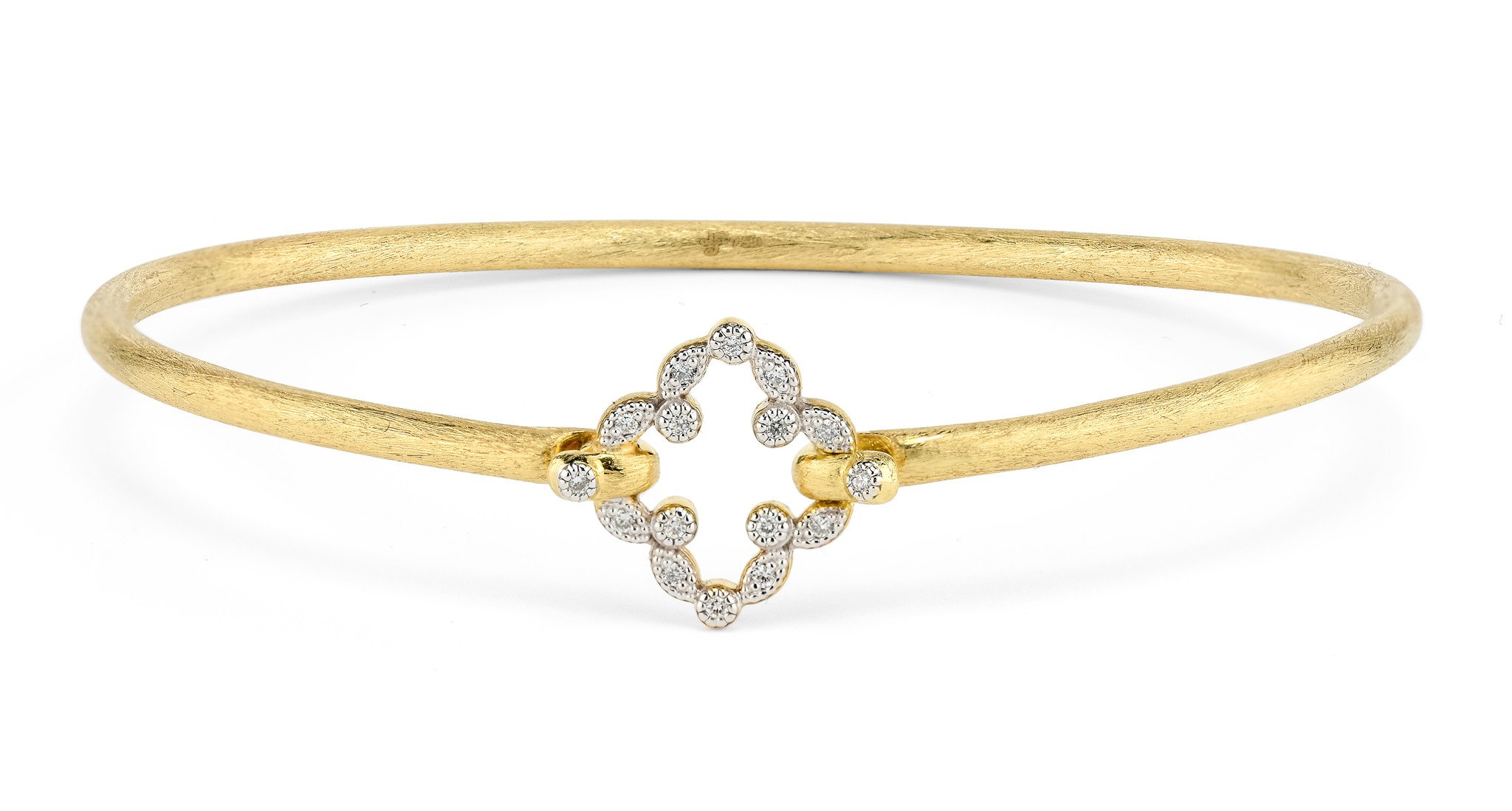 18k Lisse DIamond Flower Bracelet Antons Fine Jewelry