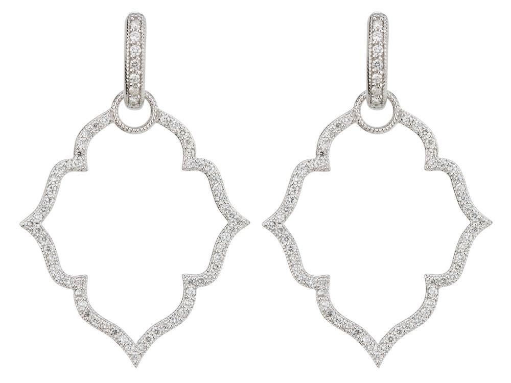 18k Michelle Flower Pave Earring Charms
