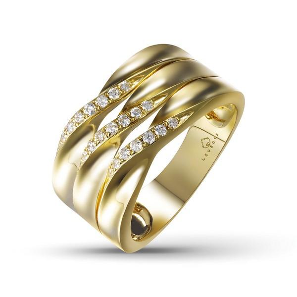 14k ThreeRow Diamond Twist Band Antons Fine Jewelry Baton Rouge