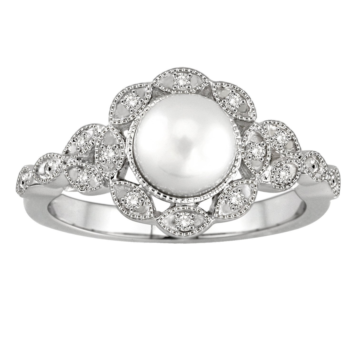 Pearl and Diamond Ring Antons Fine Jewelry Baton Rouge, Louisiana