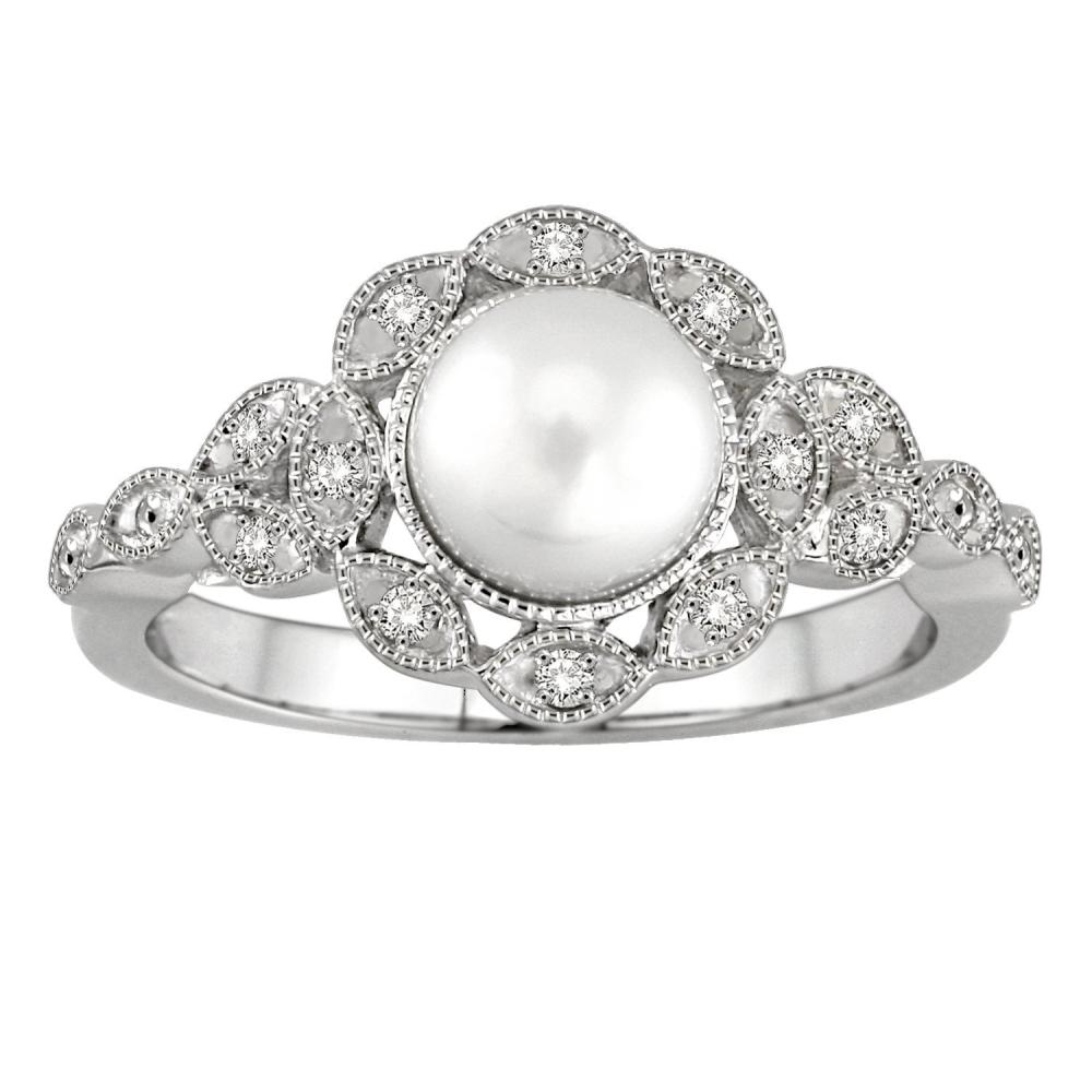 Pearl and Diamond Ring