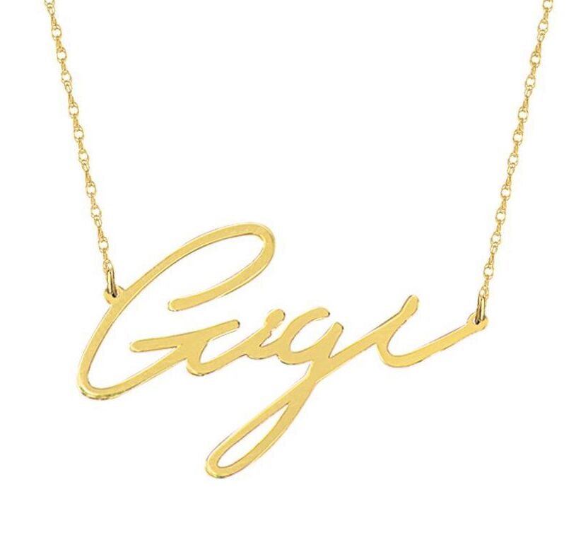 18K Solid Gold Name Necklace