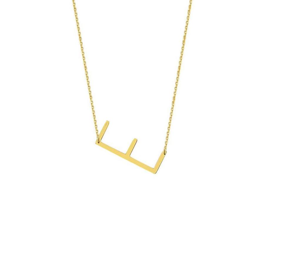 14k Gold Initial Necklace