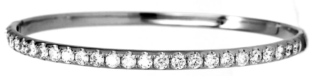 White Gold Diamond Bangle