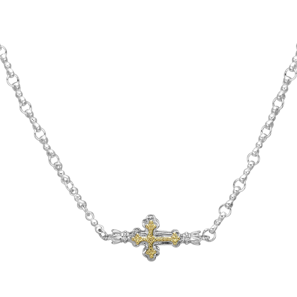 Vahan Sideways Cross Necklace