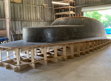 L&H Boats New 43-Foot Walkaround Nears Completion