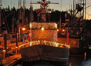 Christmas Lights Anchor Boating Sailing Funny Boat Xmas Gift