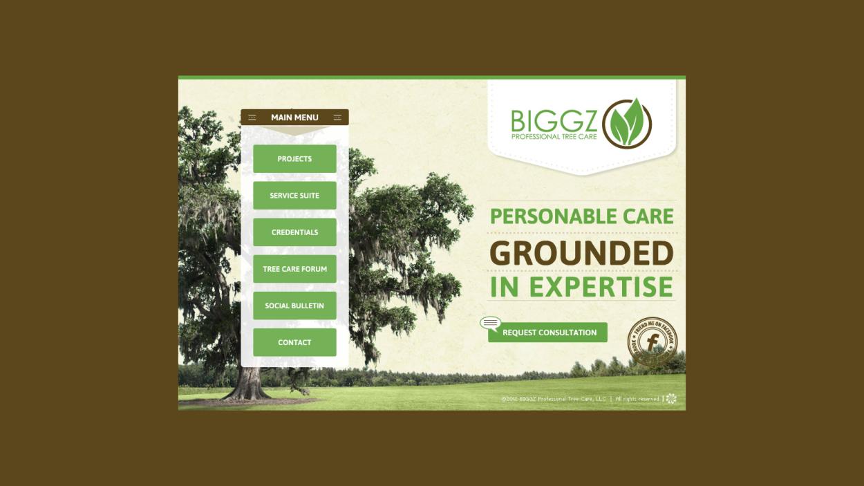 Biggz Tree Service - Website - Before