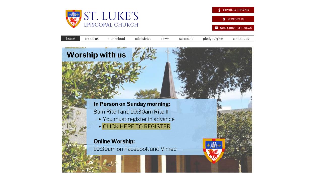St. Luke Episcopal Church - Website - Before