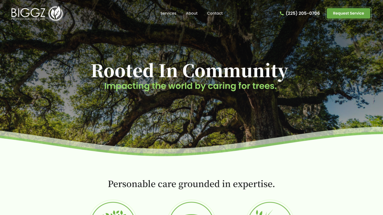 Biggz Tree Service - Website - After