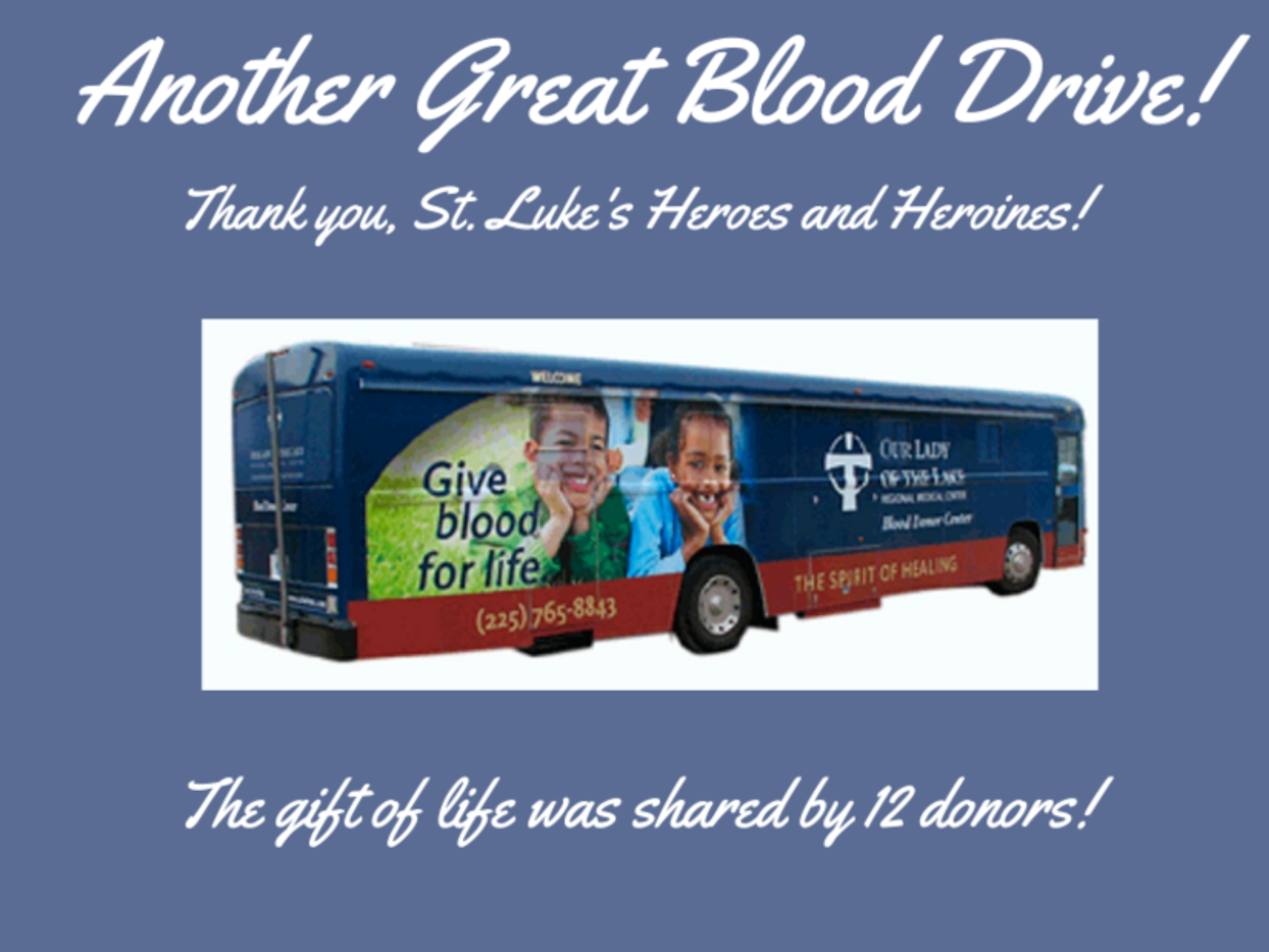 Thank you to those who donated during our blood drive on September 19th