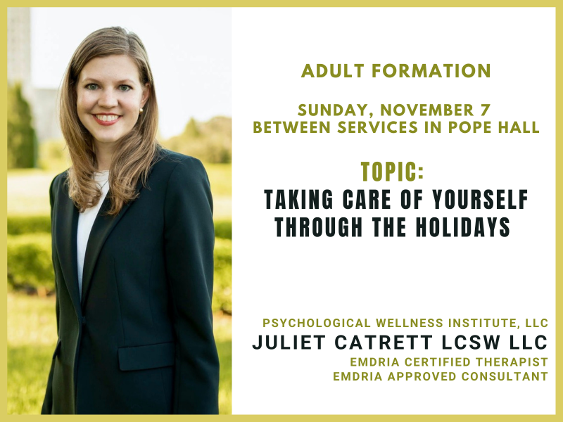 Join Juliet Catrett on Nov 7 in Pope Hall