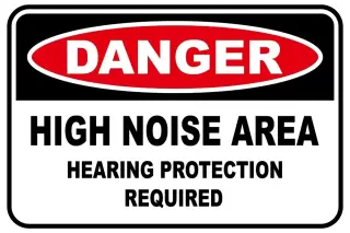 hearing protection required in high noise area
