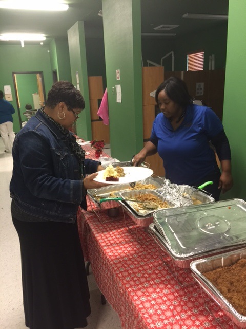Yvette Perkins and Erica Porter getting the food right