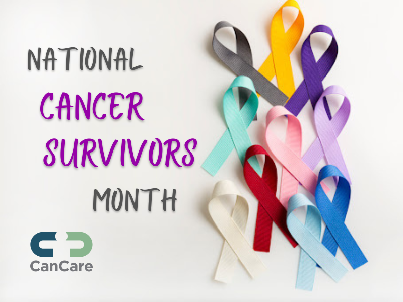 National Cancer Survivors Month Ribbons