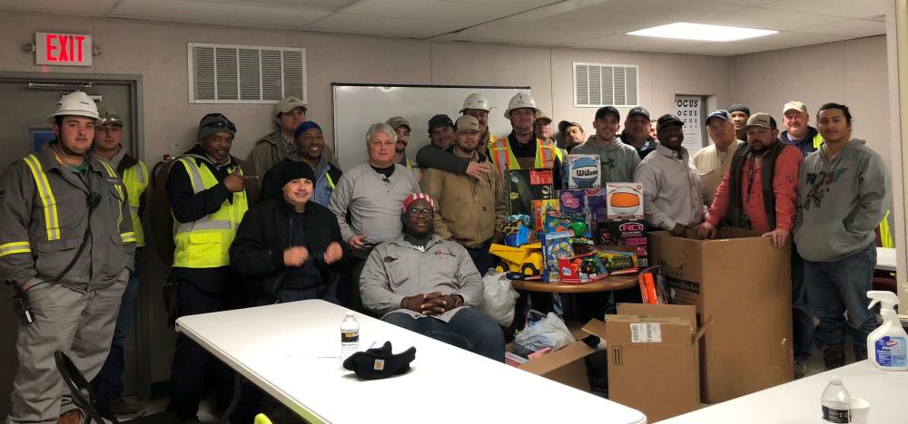 EXCEL Crew at Sasol in Lake Charles with Toy Drive donations