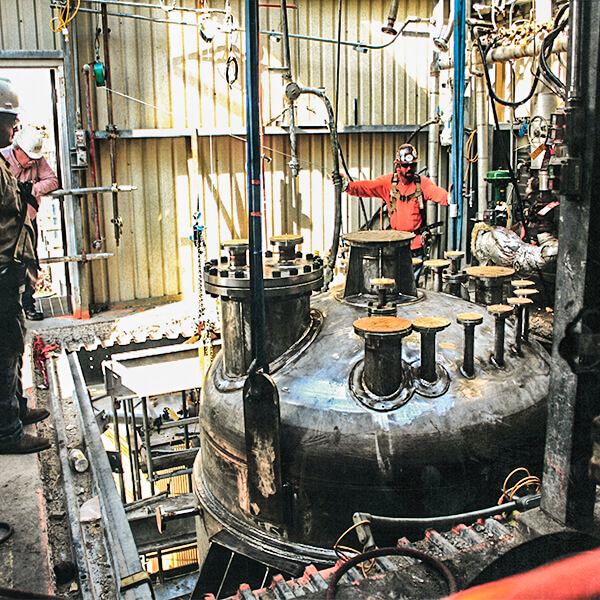 Nalco setting R1050 in place