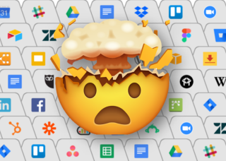 mind exploding emoji with lots of bookmarks