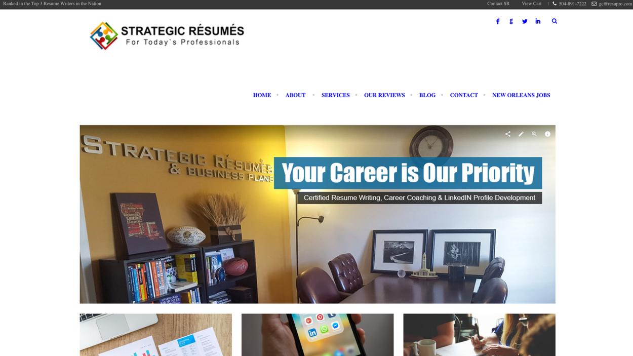 Strategic Resumes - Website - Before