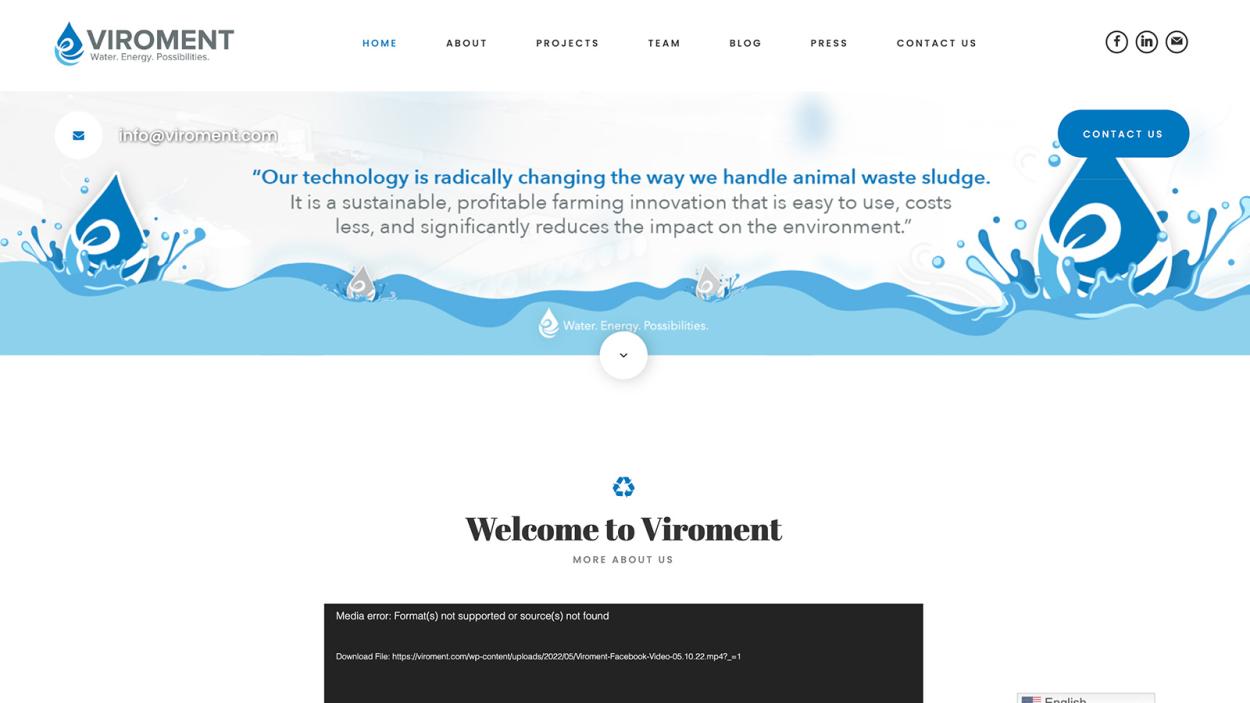 Viroment - Website - Before