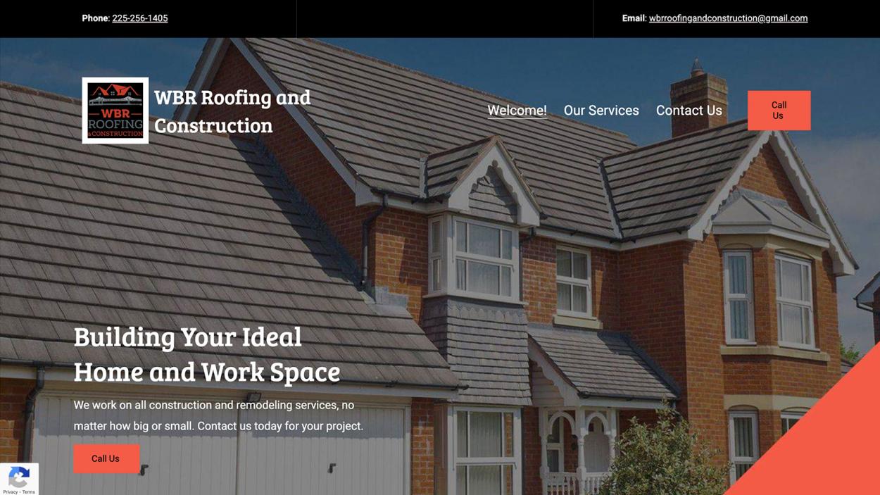 WBR Roofing - Website - Before