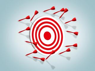 Darts that missed the target