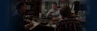 attorney and clients meeting in an office