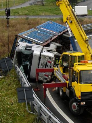 truck rollover accident
